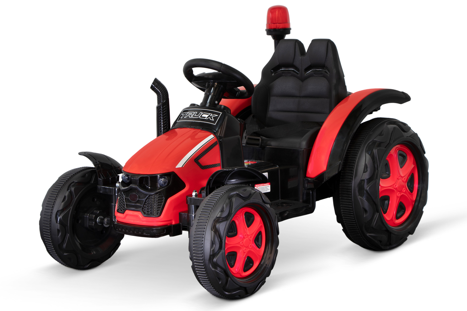 Menila GmbH - Kinder Elektro Traktor mit Warnleuchte 2x35W 12V/7Ah inkl.  Anhänger